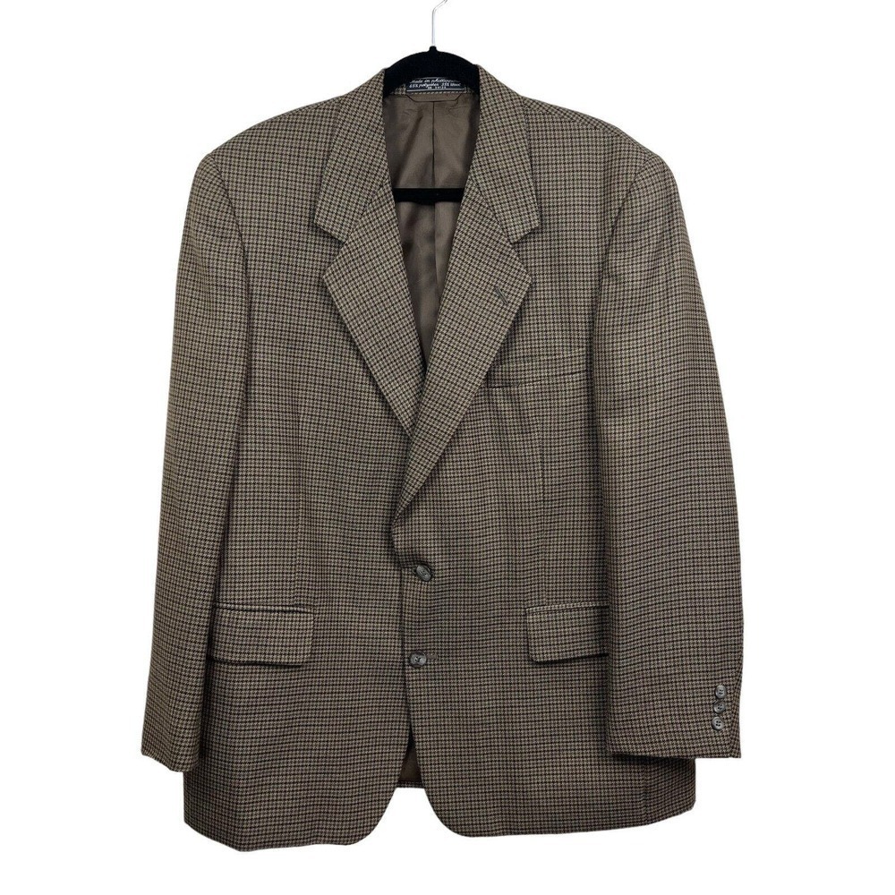 Bert Pulitzer Sports Coat Blazer Jacket Houndstooth 2 Button Vented Men Sz 42R